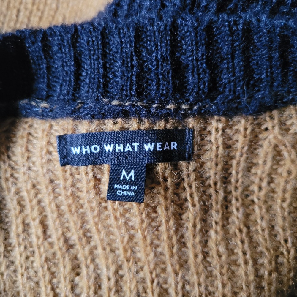 Who What Wear orange & black chunky striped sweater boxy oversized cozy grunge‎ - Picture 7 of 13